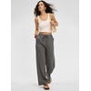 image:imageANRABESS Women Wide Leg Linen Palazzo Pants Casual Elastic Waist Drawstring Flowy Loose Beach Travel Trousers with PocketsDark Gray
