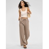image:imageANRABESS Women Wide Leg Linen Palazzo Pants Casual Elastic Waist Drawstring Flowy Loose Beach Travel Trousers with PocketsLight Khaki