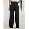 image:imageANRABESS Womens Pants Wide Leg Waffle Knit Casual Stretchy Work Dress Pants 2026 Pull on Business Slacks Trousers OutfitsBlack