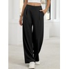 image:imageANRABESS Womens Pants Wide Leg Waffle Knit Casual Stretchy Work Dress Pants 2026 Pull on Business Slacks Trousers OutfitsBlack