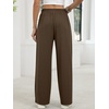 image:imageANRABESS Womens Pants Wide Leg Waffle Knit Casual Stretchy Work Dress Pants 2026 Pull on Business Slacks Trousers OutfitsBrown