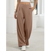 image:imageANRABESS Womens Pants Wide Leg Waffle Knit Casual Stretchy Work Dress Pants 2026 Pull on Business Slacks Trousers OutfitsCoffee