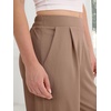 image:imageANRABESS Womens Pants Wide Leg Waffle Knit Casual Stretchy Work Dress Pants 2026 Pull on Business Slacks Trousers OutfitsCoffee