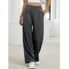 image:imageANRABESS Womens Pants Wide Leg Waffle Knit Casual Stretchy Work Dress Pants 2026 Pull on Business Slacks Trousers OutfitsDark Grey
