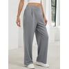 image:imageANRABESS Womens Pants Wide Leg Waffle Knit Casual Stretchy Work Dress Pants 2026 Pull on Business Slacks Trousers OutfitsLight Grey