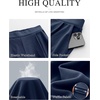 image:imageANRABESS Womens Pants Wide Leg Waffle Knit Casual Stretchy Work Dress Pants 2026 Pull on Business Slacks Trousers OutfitsNavy Blue