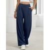 image:imageANRABESS Womens Pants Wide Leg Waffle Knit Casual Stretchy Work Dress Pants 2026 Pull on Business Slacks Trousers OutfitsNavy Blue