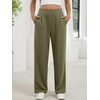 image:imageANRABESS Womens Pants Wide Leg Waffle Knit Casual Stretchy Work Dress Pants 2026 Pull on Business Slacks Trousers OutfitsPea Green
