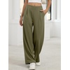 image:imageANRABESS Womens Pants Wide Leg Waffle Knit Casual Stretchy Work Dress Pants 2026 Pull on Business Slacks Trousers OutfitsPea Green