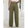 image:imageANRABESS Womens Pants Wide Leg Waffle Knit Casual Stretchy Work Dress Pants 2026 Pull on Business Slacks Trousers OutfitsPea Green