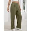 image:imageANRABESS Womens Pants Wide Leg Waffle Knit Casual Stretchy Work Dress Pants 2026 Pull on Business Slacks Trousers OutfitsPea Green
