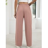 image:imageANRABESS Womens Pants Wide Leg Waffle Knit Casual Stretchy Work Dress Pants 2026 Pull on Business Slacks Trousers OutfitsPink