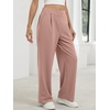 image:imageANRABESS Womens Pants Wide Leg Waffle Knit Casual Stretchy Work Dress Pants 2026 Pull on Business Slacks Trousers OutfitsPink