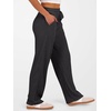 image:imageANRABESS Womens Ribbed Knit Lounge Pajama Pants Soft Fuzzy Comfy Wide Leg Drawstring Fall Loose Pj Bottoms with PocketsBlack