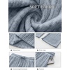 image:imageANRABESS Womens Ribbed Knit Lounge Pajama Pants Soft Fuzzy Comfy Wide Leg Drawstring Fall Loose Pj Bottoms with PocketsBlue
