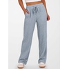 image:imageANRABESS Womens Ribbed Knit Lounge Pajama Pants Soft Fuzzy Comfy Wide Leg Drawstring Fall Loose Pj Bottoms with PocketsBlue