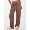 image:imageANRABESS Womens Ribbed Knit Lounge Pajama Pants Soft Fuzzy Comfy Wide Leg Drawstring Fall Loose Pj Bottoms with PocketsDark Brown