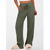 image:imageANRABESS Womens Ribbed Knit Lounge Pajama Pants Soft Fuzzy Comfy Wide Leg Drawstring Fall Loose Pj Bottoms with PocketsDeep Green