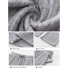 image:imageANRABESS Womens Ribbed Knit Lounge Pajama Pants Soft Fuzzy Comfy Wide Leg Drawstring Fall Loose Pj Bottoms with PocketsGrey