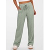 image:imageANRABESS Womens Ribbed Knit Lounge Pajama Pants Soft Fuzzy Comfy Wide Leg Drawstring Fall Loose Pj Bottoms with PocketsLight Green