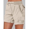 image:imageANRABESS Womens Summer Shorts 2026 Dressy Casual Hiking Cargo Shorts Trendy Outdoor Outfits 6 PocketsApricot