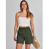 image:imageANRABESS Womens Summer Shorts 2026 Dressy Casual Hiking Cargo Shorts Trendy Outdoor Outfits 6 PocketsArmy Green