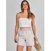 image:imageANRABESS Womens Summer Shorts 2026 Dressy Casual Hiking Cargo Shorts Trendy Outdoor Outfits 6 PocketsBeige