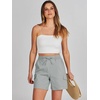 image:imageANRABESS Womens Summer Shorts 2026 Dressy Casual Hiking Cargo Shorts Trendy Outdoor Outfits 6 PocketsGrey Blue
