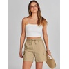 image:imageANRABESS Womens Summer Shorts 2026 Dressy Casual Hiking Cargo Shorts Trendy Outdoor Outfits 6 PocketsKhaki