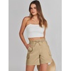 image:imageANRABESS Womens Summer Shorts 2026 Dressy Casual Hiking Cargo Shorts Trendy Outdoor Outfits 6 PocketsKhaki
