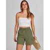 image:imageANRABESS Womens Summer Shorts 2026 Dressy Casual Hiking Cargo Shorts Trendy Outdoor Outfits 6 PocketsOlive