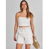 image:imageANRABESS Womens Summer Shorts 2026 Dressy Casual Hiking Cargo Shorts Trendy Outdoor Outfits 6 PocketsWhite