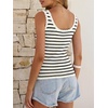 image:imageANRABESS Women Tank Tops Scoop Neck Ribbed Knit Summer Sweater 2026 Sleeveless Casual Shirts Cute Beach Vacation ClothesBlack White Stripe