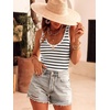 image:imageANRABESS Women Tank Tops Scoop Neck Ribbed Knit Summer Sweater 2026 Sleeveless Casual Shirts Cute Beach Vacation ClothesBlack White Stripe