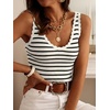 image:imageANRABESS Women Tank Tops Scoop Neck Ribbed Knit Summer Sweater 2026 Sleeveless Casual Shirts Cute Beach Vacation ClothesBlack White Stripe
