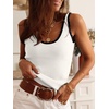 image:imageANRABESS Women Tank Tops Scoop Neck Ribbed Knit Summer Sweater 2026 Sleeveless Casual Shirts Cute Beach Vacation ClothesWhite Black