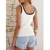 image:imageANRABESS Women Tank Tops Scoop Neck Ribbed Knit Summer Sweater 2026 Sleeveless Casual Shirts Cute Beach Vacation ClothesWhite Black