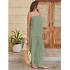 image:imageANRABESS Womens 2 Piece Summer Sets Casual Sleeveless Top and Wide Leg Pants Set Loose Loungewear Vacation Travel OutfitsLight Green