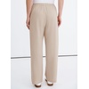 image:imageANRABESS Womens Casual Pants 2026 Summer Loose Fit Lounge Pants with Pockets High Waisted Elastic Waist Straight Leg Trousers Parchment S