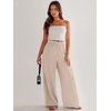 image:imageANRABESS Womens Linen Pants 2026 Summer Casual Loose Wide Leg Palazzo Pants High Waist Flowy Beach Trousers Work OutfitsApricot