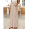image:imageANRABESS Womens Linen Pants 2026 Summer Casual Loose Wide Leg Palazzo Pants High Waist Flowy Beach Trousers Work OutfitsApricot