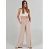 image:imageANRABESS Womens Linen Pants 2026 Summer Casual Loose Wide Leg Palazzo Pants High Waist Flowy Beach Trousers Work OutfitsApricot
