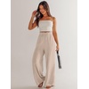 image:imageANRABESS Womens Linen Pants 2026 Summer Casual Loose Wide Leg Palazzo Pants High Waist Flowy Beach Trousers Work OutfitsApricot
