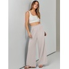 image:imageANRABESS Womens Linen Pants 2026 Summer Casual Loose Wide Leg Palazzo Pants High Waist Flowy Beach Trousers Work OutfitsBeige