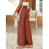 image:imageANRABESS Womens Linen Pants 2026 Summer Casual Loose Wide Leg Palazzo Pants High Waist Flowy Beach Trousers Work OutfitsBrown Red