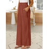 image:imageANRABESS Womens Linen Pants 2026 Summer Casual Loose Wide Leg Palazzo Pants High Waist Flowy Beach Trousers Work OutfitsBrown Red