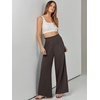 image:imageANRABESS Womens Linen Pants 2026 Summer Casual Loose Wide Leg Palazzo Pants High Waist Flowy Beach Trousers Work OutfitsCoffee