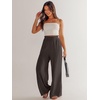 image:imageANRABESS Womens Linen Pants 2026 Summer Casual Loose Wide Leg Palazzo Pants High Waist Flowy Beach Trousers Work OutfitsCoffee