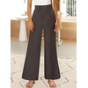 image:imageANRABESS Womens Linen Pants 2026 Summer Casual Loose Wide Leg Palazzo Pants High Waist Flowy Beach Trousers Work OutfitsCoffee