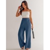 image:imageANRABESS Womens Linen Pants 2026 Summer Casual Loose Wide Leg Palazzo Pants High Waist Flowy Beach Trousers Work OutfitsDeep Blue